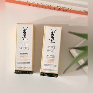 NIB bundle 2 YSL Yves Saint Laurent PURE SHOTS Eye Reboot Concentrate NEW
